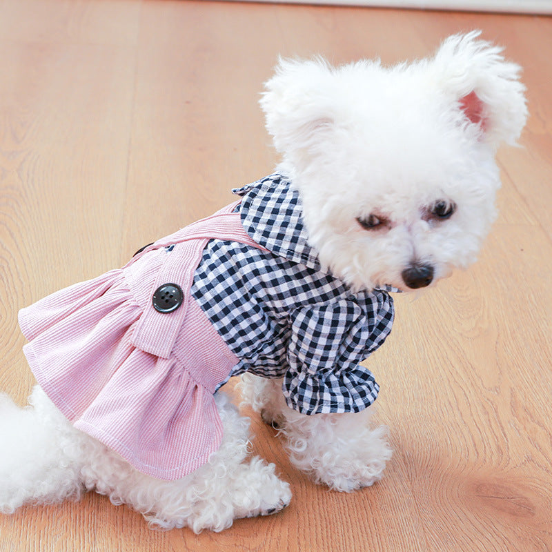 Pet Dog Cat Dress Suspender Skirt