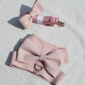 Pet Fleece Handmade Large Bow Chest Strap Lead Rope