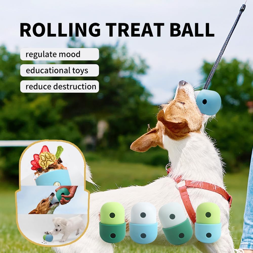 Pet Puzzle Toy Dog Treat Dispensing Cute Puppy Small Medium Dogs Interactive Chase Toy Pet Funny Enrichment Toys Food Ball For Dog Playing Training