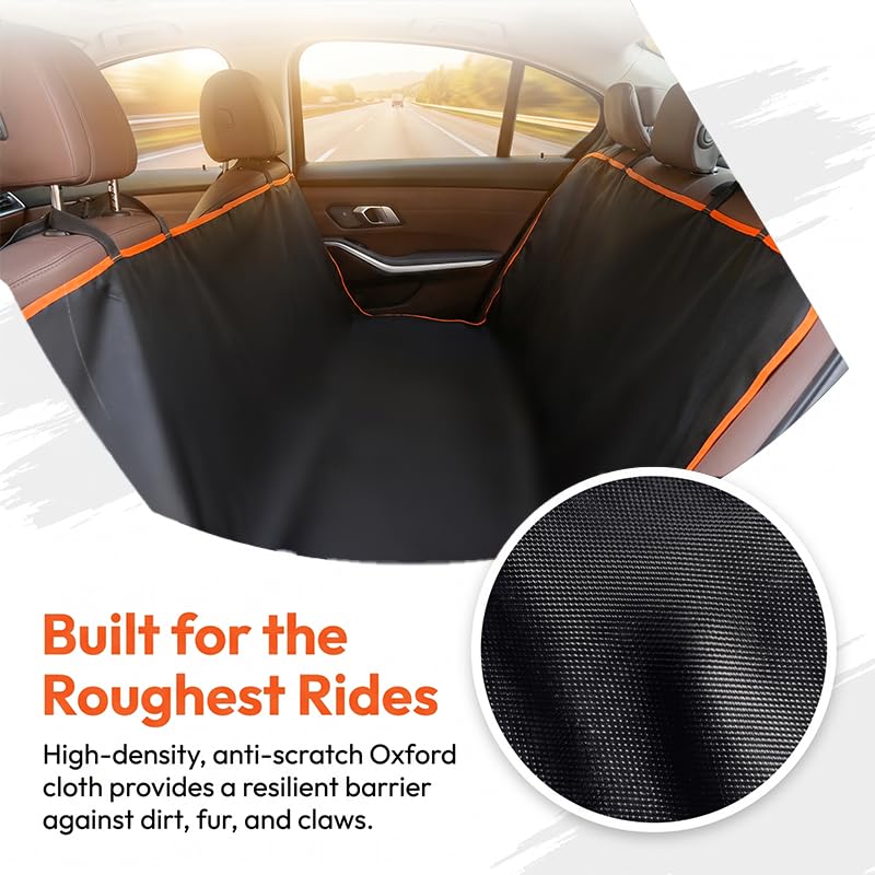 Dog Car Seat Cover, Waterproof Scratch Proof Protector For Back Seat