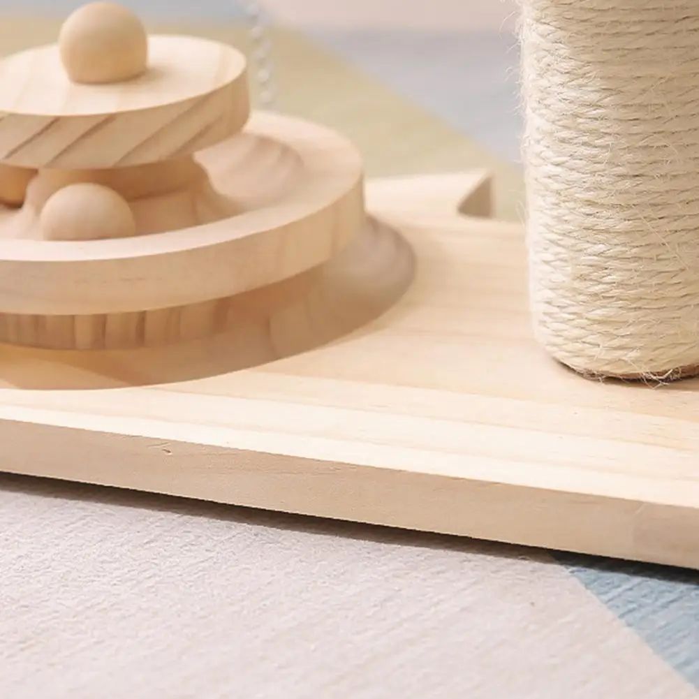 Cat Toys Scratching Post Mushroom Sisal Rope Scratcher Tree Tower Wood Turntable Ball Kitten Climbing Frame Supplies
