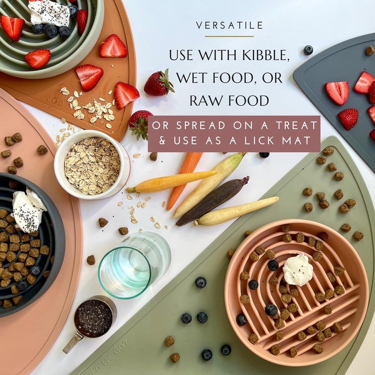 The Slowdown Bowl Silicone Slow Feeder For Dogs Puppies Slow Eating Modern Lick Mat Design Reduces Gulping Dishwasher Fit For All Breed Mealtime