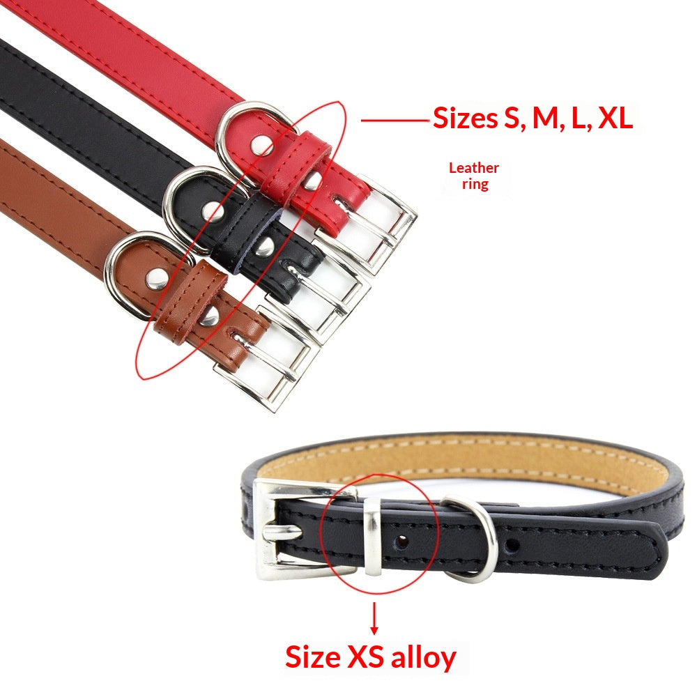 Cat Collar Cowhide Necklace For Small Medium And Large Pets