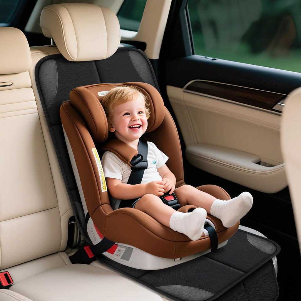 Car Seat Protector 2 Mesh Pocket Waterproof Car Seat Covers, Universal Size, Baby, Pet, Children's Car Seat Protector, Anti Slip Bottom 1 Piece