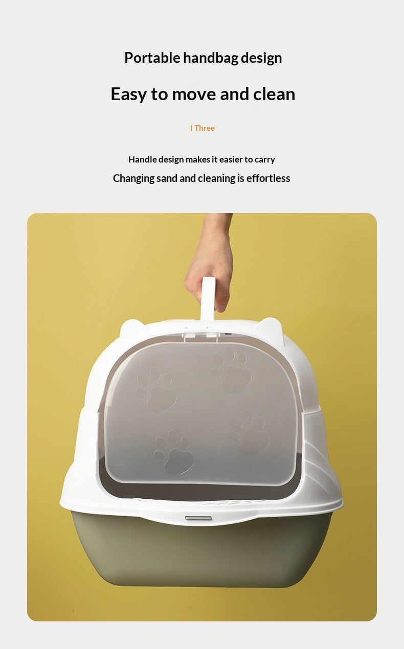 Extra-Large Fully Enclosed Odor-Control Thickened Cat Litter Box