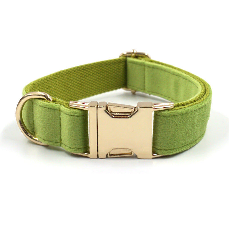 INS Wind Matcha Green Velvet Dog Collar
