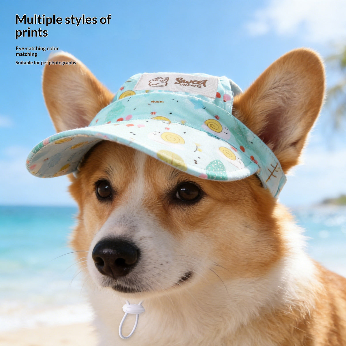 Creative Cartoon Printing Ear-Opening Pet Sun Hat