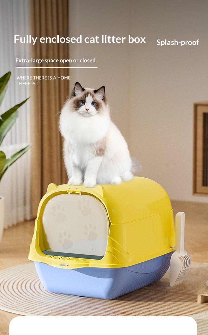 Extra-Large Fully Enclosed Odor-Control Thickened Cat Litter Box