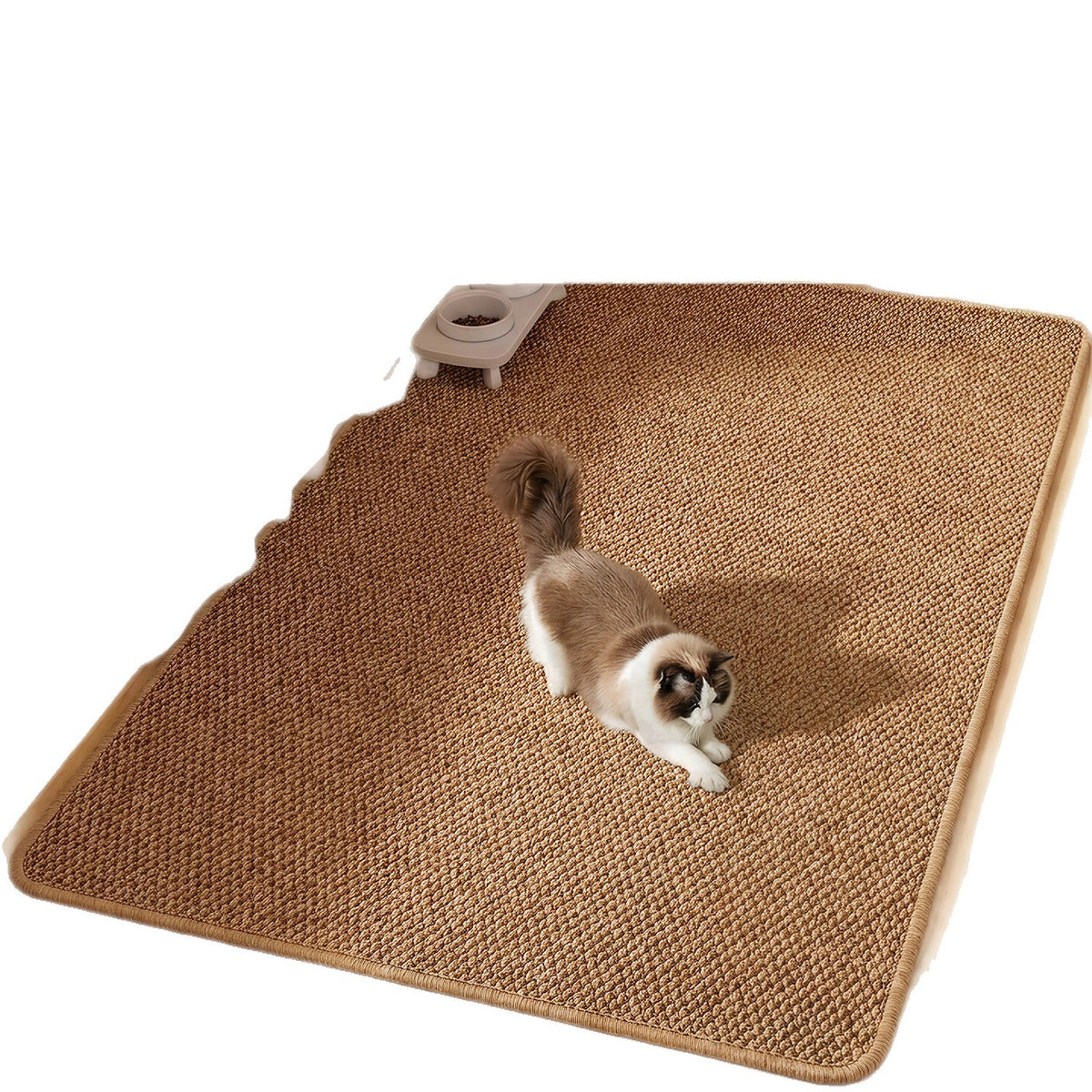 Simple, Faux Sisal Carpetpet-friendly Floor Mat That Protects Against Cat Claws