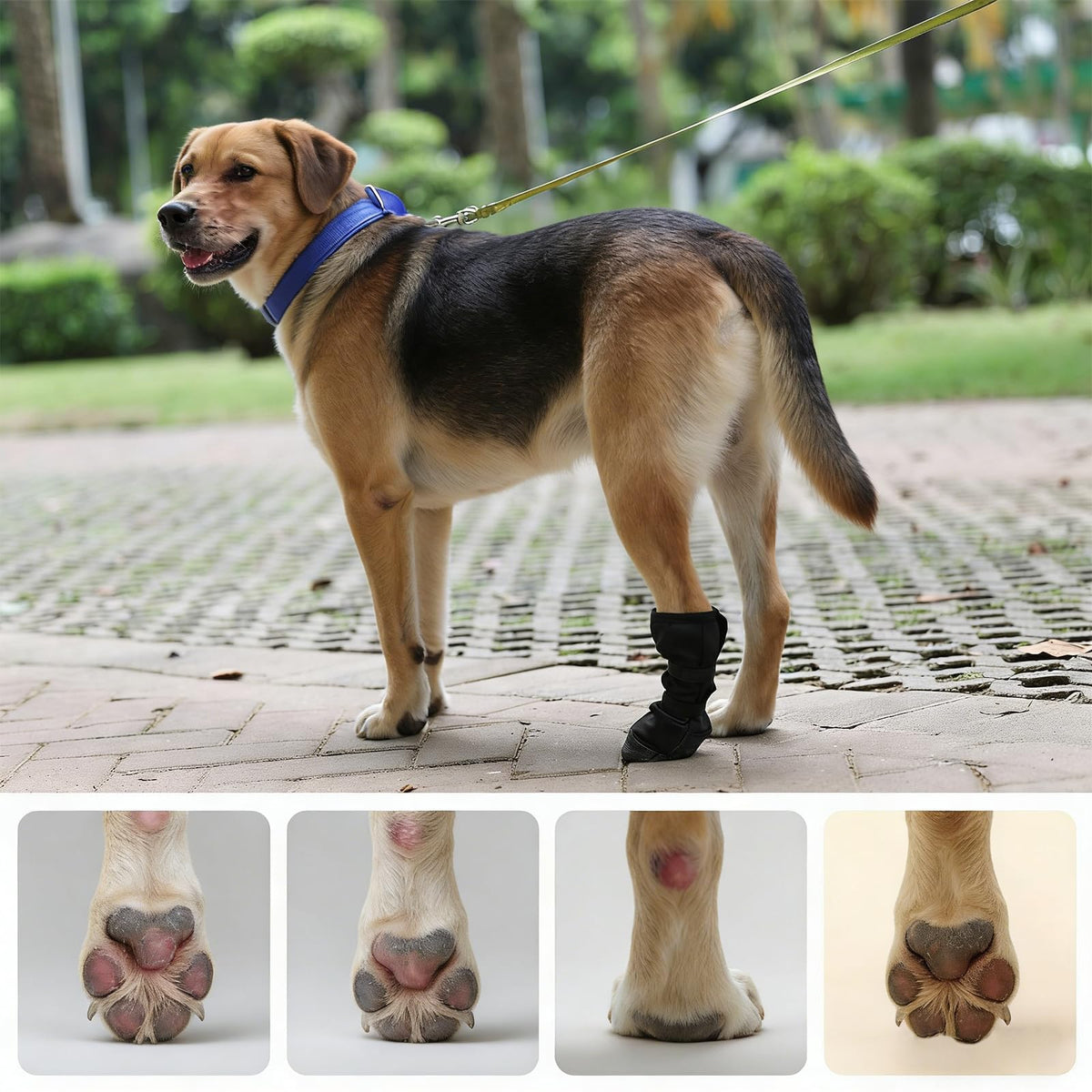 Dog Recovery Boot For Injured Paws - Breathable Dog Shoes With Non-Slip Sole & Self-Adhesive Strap, Dog Bootie To Protect Wounds From Licking, Dirt