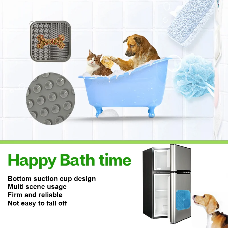 Dog Licking Mat Slow Feeder Premium Lick Pad With Suction Cups For Dog Anxiety Relief Slow Feeder Dog Bowls Pet Placemat