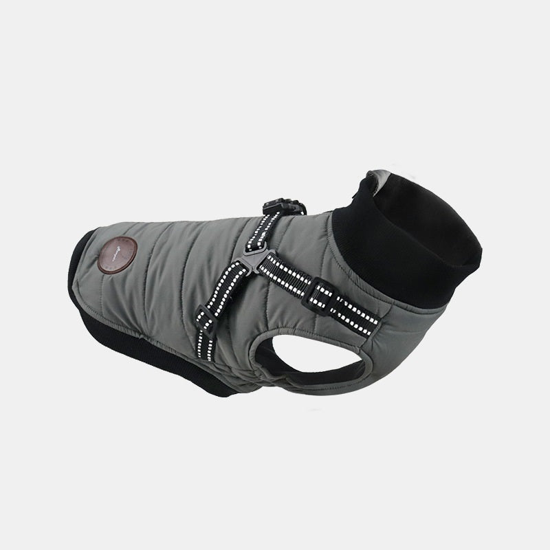 Pet Autumn And Winter New Dog Clothes Cotton-padded Clothes Warm Pet Thickened Chest And Back Integrated