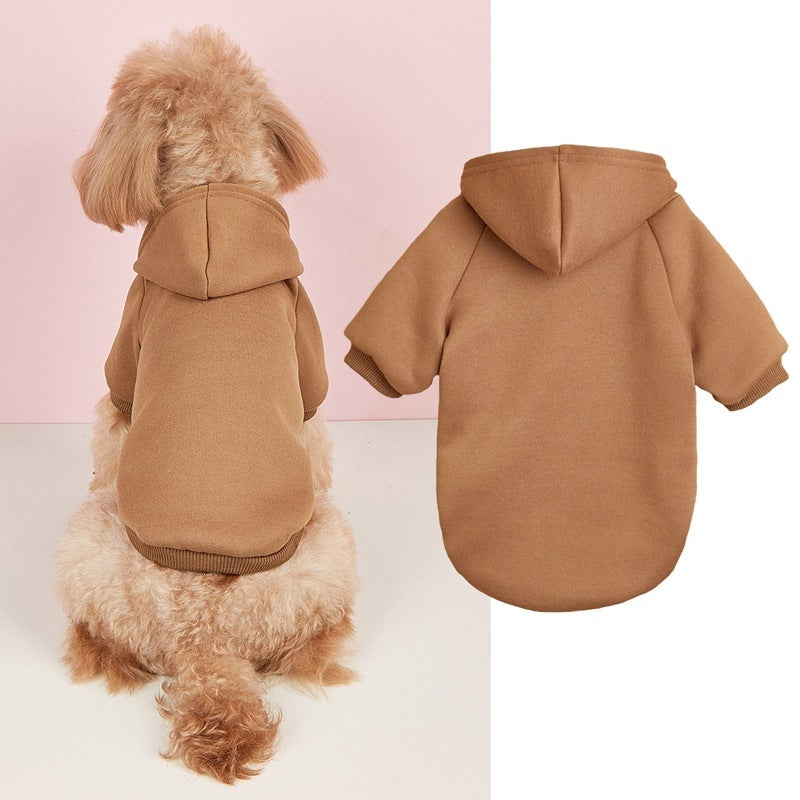 Classic Solid-color Hoodie For Pet Warmth