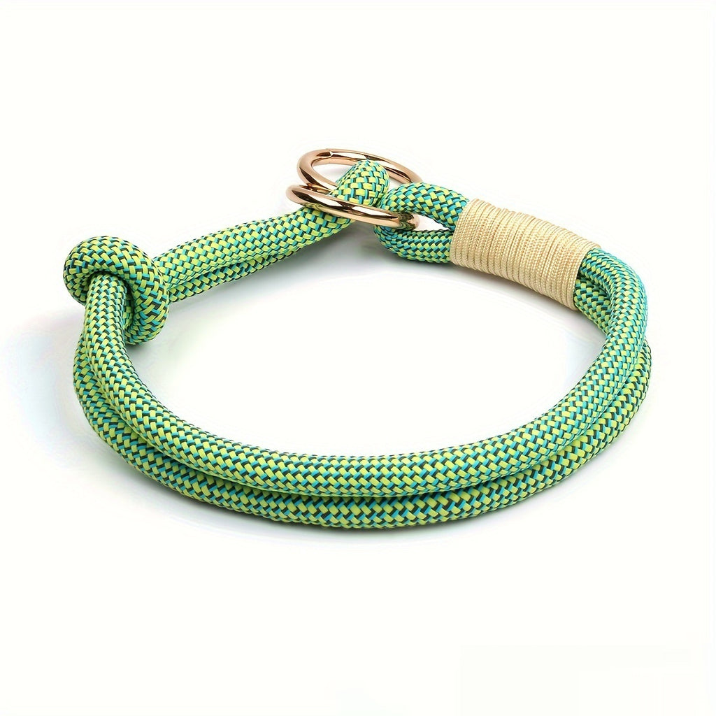 Small Dog Anti-Strangle Stainless Steel Double-Ring Collar Wave