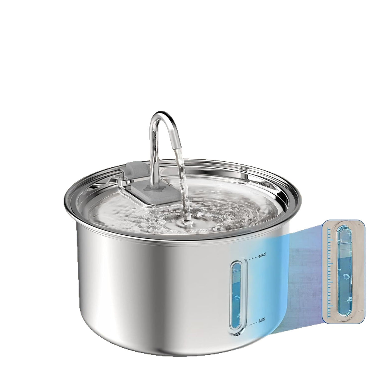 Pet Water Fountain 304 Stainless Steel Cat Water Dispenser