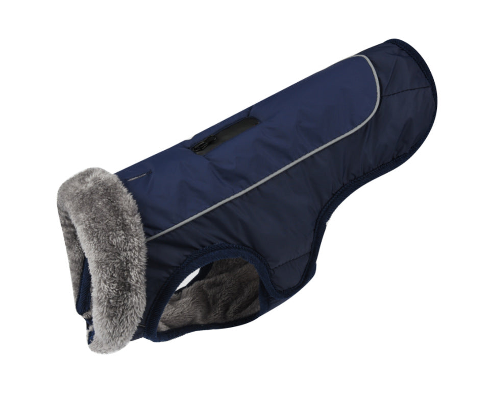 Fur Collar Pet Clothes Reflective Waterproof Dog Cotton-padded Clothes