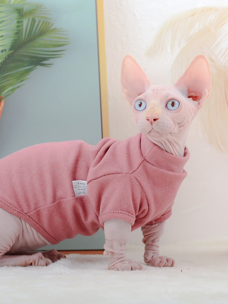 Sphynx Cat Four Seasons Base Layer Shirt Clothes For Hairless Cats