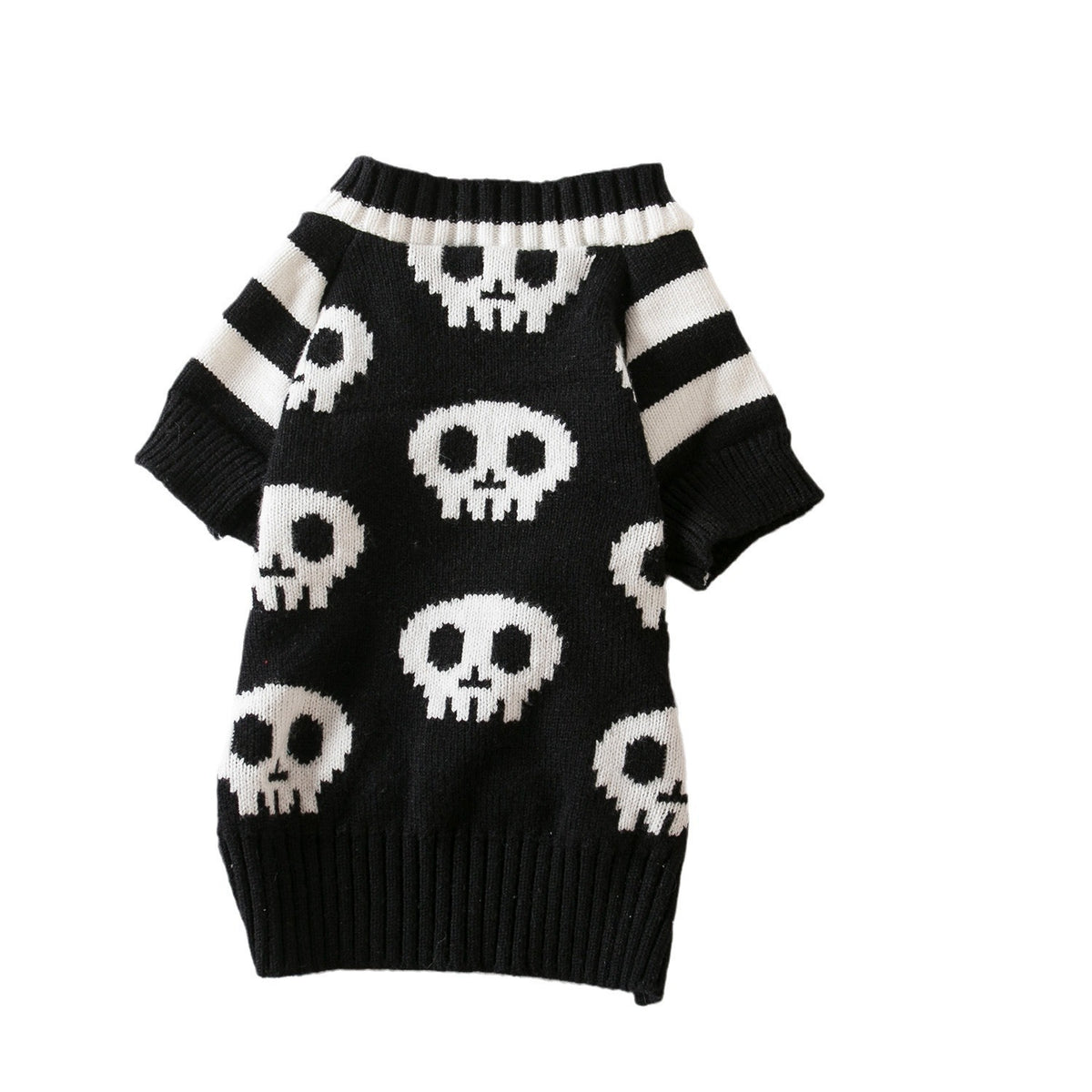 Pet Cat Sweater Halloween Skull Knitted Yarn