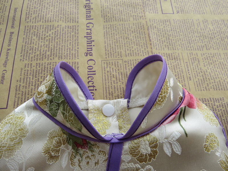 Pet Spring Summer And Autumn Clothes Tang Suit Brocade Cheongsam