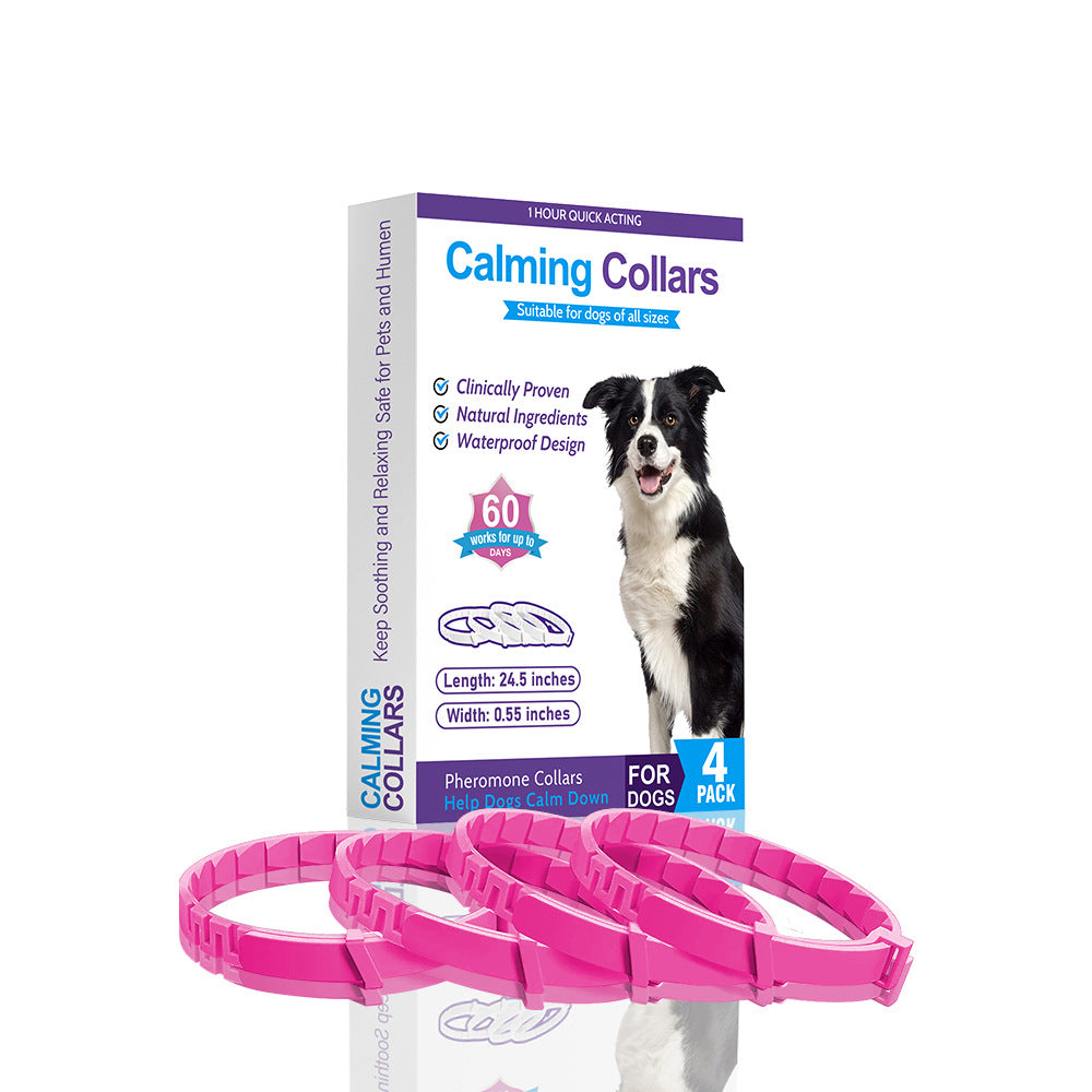 Set Of 4 Pheromone-Calming Collars For Cats And Dogs To Relieve Anxiety