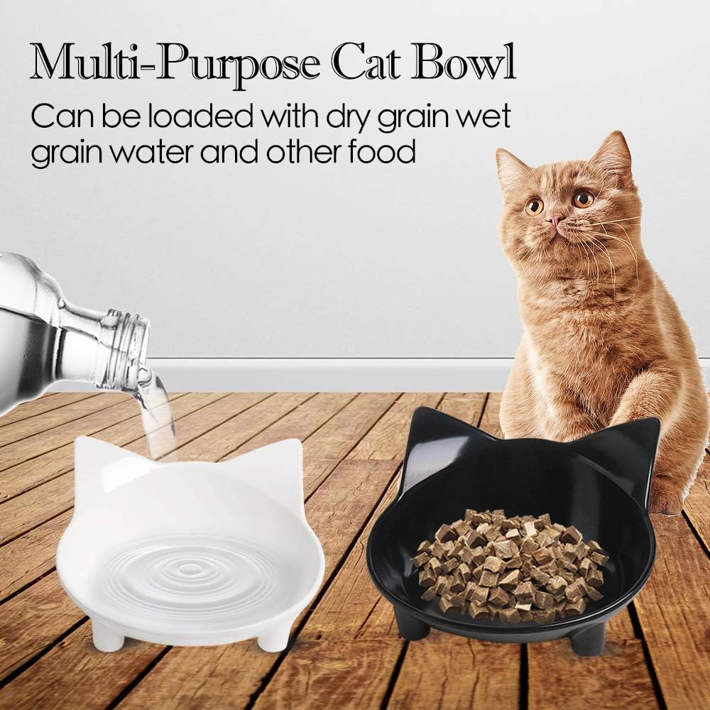 Cat Bowls Non Slip Cat Food Bowls Pet Bowl Shallow Cat Water Bowl To Stress Relief Of Whisker Fatigue Dog Bowl Cat Feeding Wide Bowls For Puppy Cats