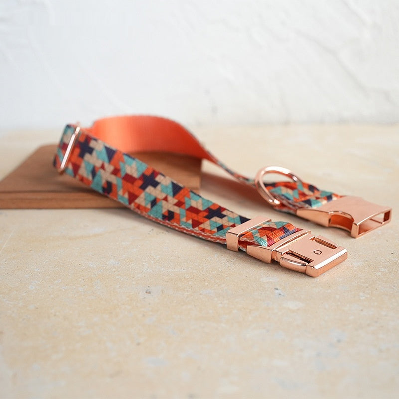 Self-designed Soft And Comfortable Pet Dog Collar And Leash Set