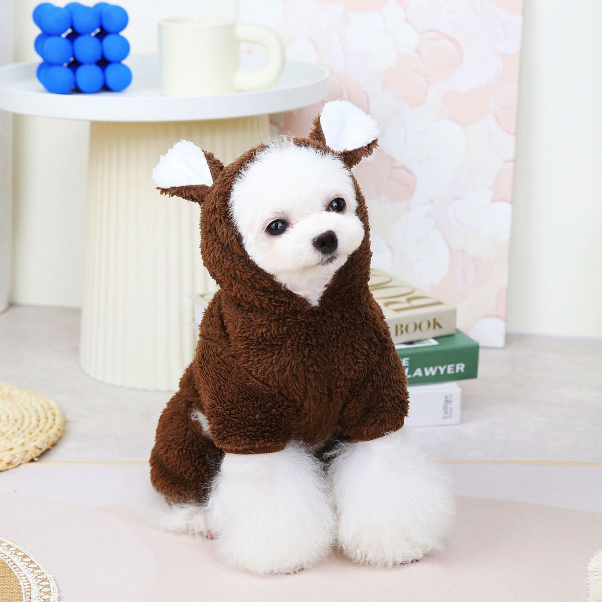 Cloth Labels Bear Four-legged Fluffy Jacket Warm Dog Clothes