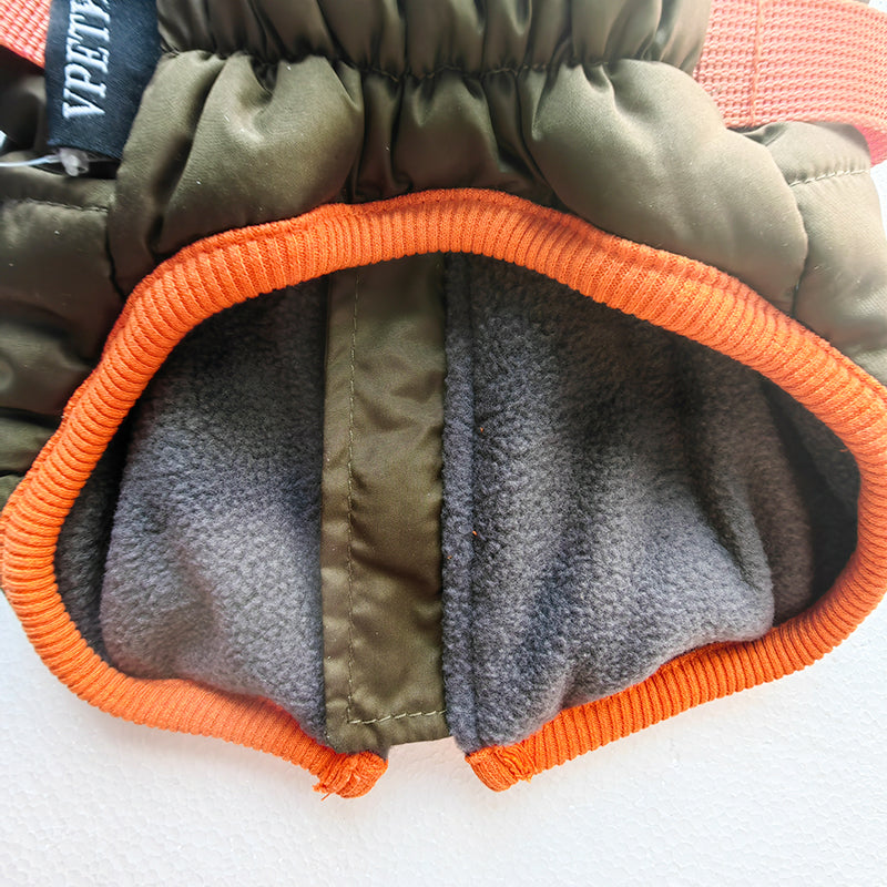 Pet Winter Clothes Plus Velvet Thick Cotton-padded Winter Warm Dog Vest Two-legged Small And Medium-sized Dog Ski Suit
