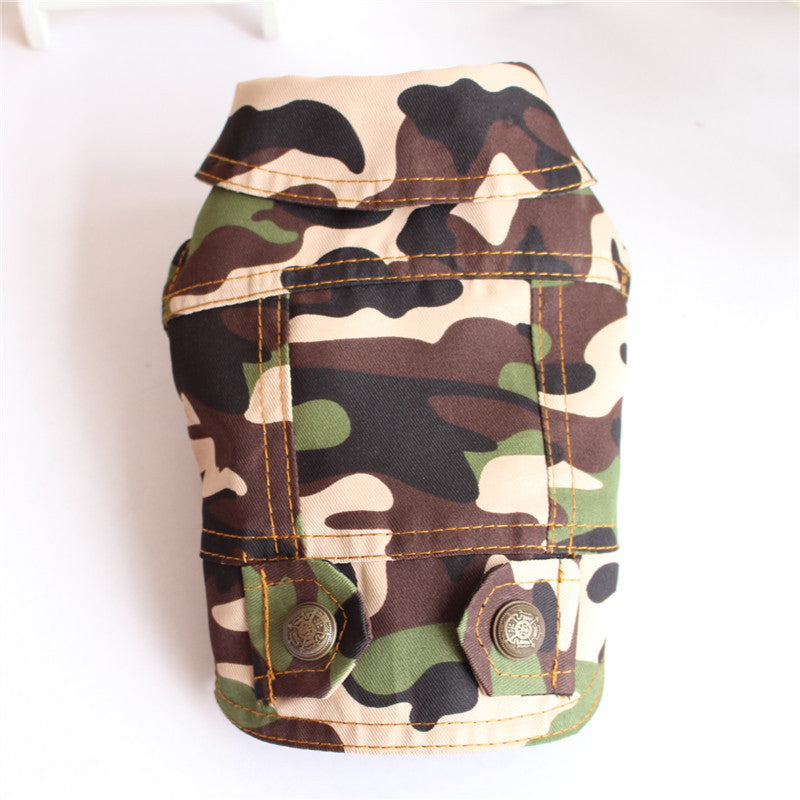 Pet Clothes Autumn And Winter Camouflage Vest