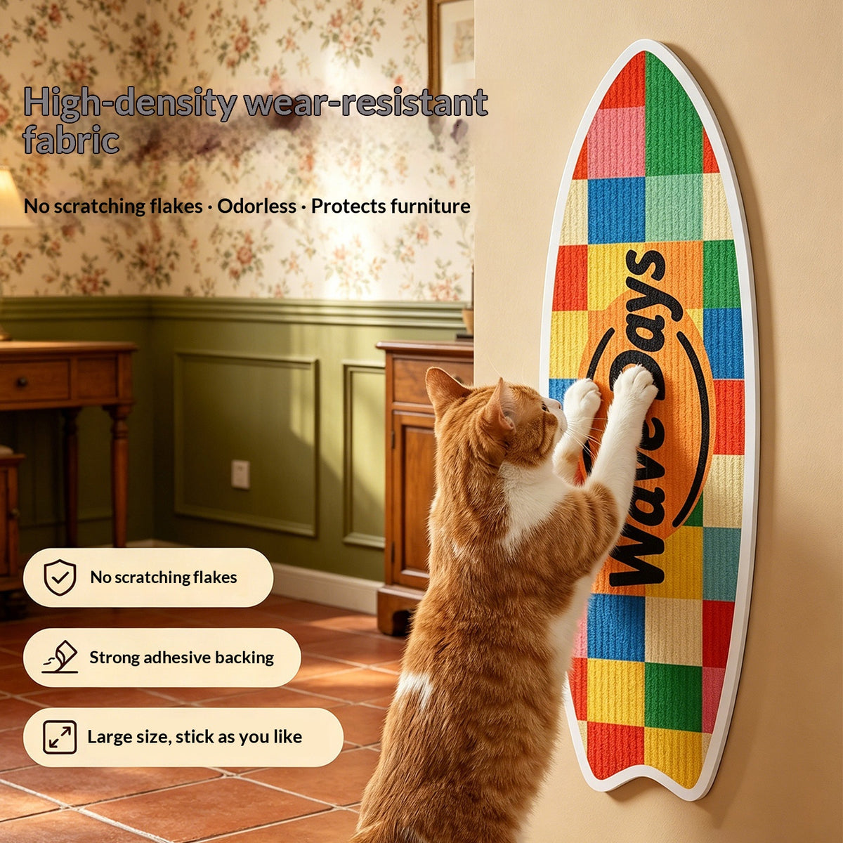 Rectangular Cat Scratcher With Felt Pads