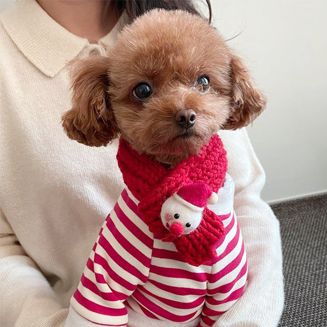 Fashion Simple Christmas Dog Clothes Set