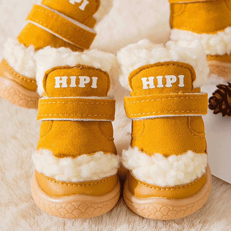 Winter Dog Shoes Thick Anti-slip Rain Snow Puppy Boots Outdoor Pet Paw Protector Foot Cover Pet Supplies Accessories