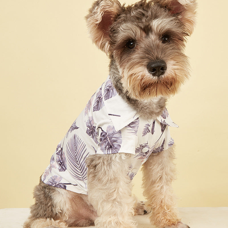 Ins Pet Clothing New Hawaiian Vacation Dog Shirt