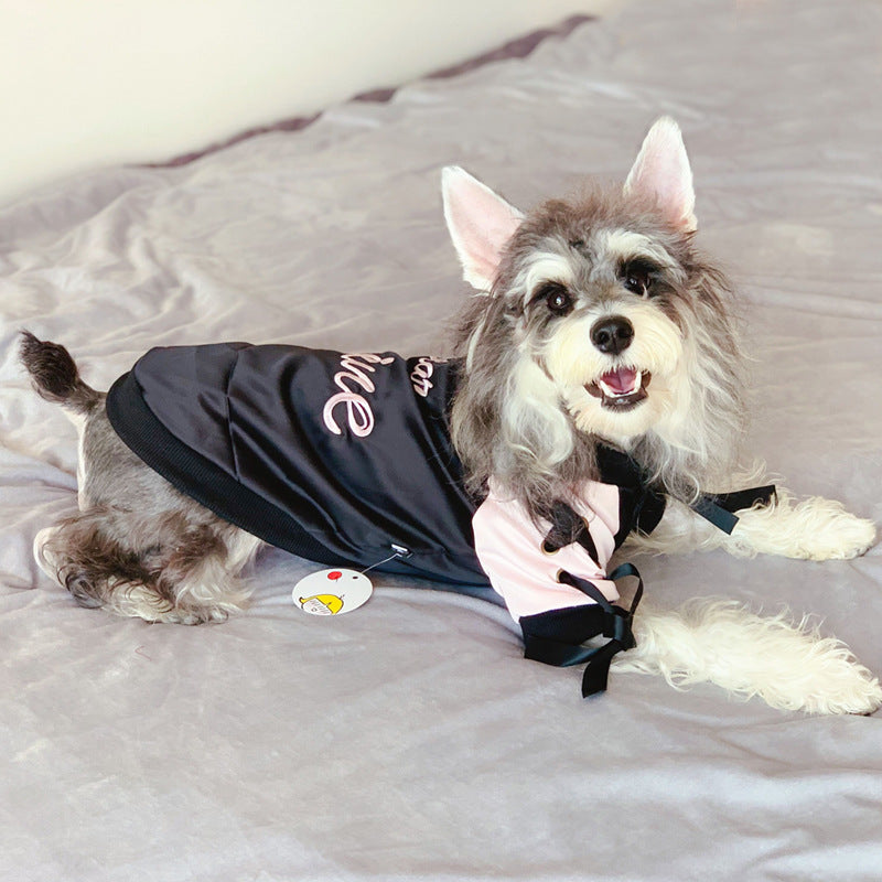 Dog Jacket Autumn Cat Satin Baseball Uniform British Short Kitten Cat Clothes