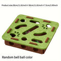 Interactive Cat Puzzle Toy With Maze Tunnel, Bell Ball & Pathways - No Batteries Needed, Durable Felt Construction - Mental Stimulation & Hunting