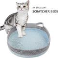 Round Cat Bed For Indoor Cats Cat Basket Bed Wicker Cat Donut Beds Cooling Cat Nest For Summer Sleeping Washable Pet Pad For Cat Scratching
