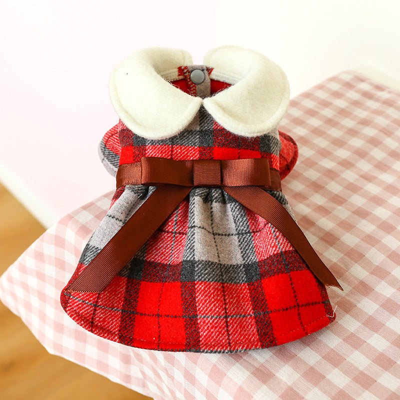 Tartan Warm Princess Student Doll Collar Group