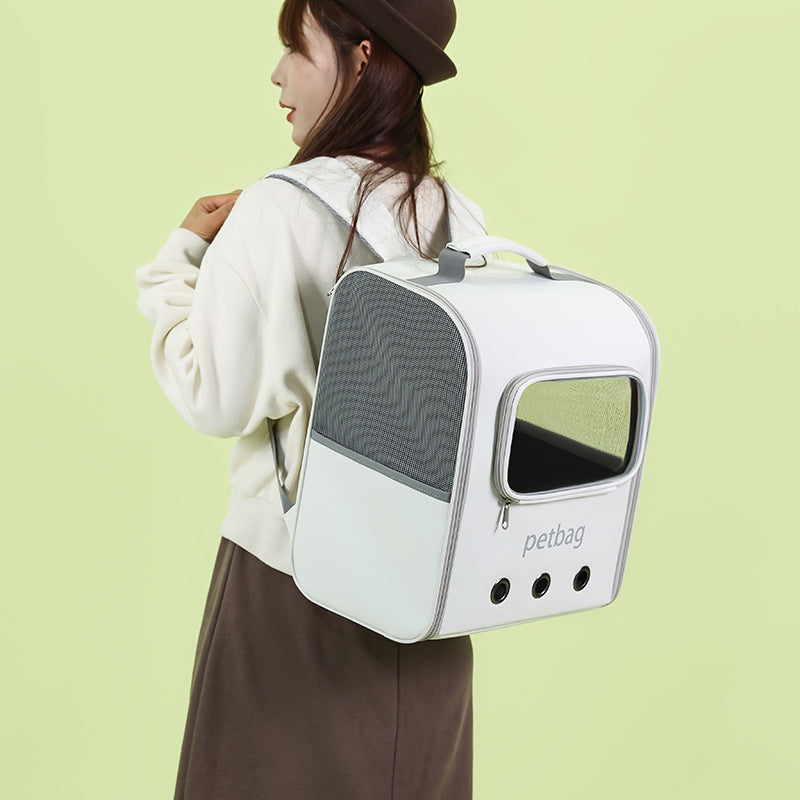 Large Capacity Portable Cat Backpack Transparent Window