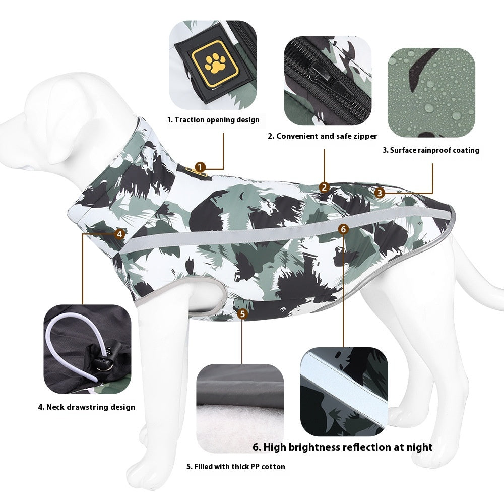 Dog Reflective Warm Shell Jacket Thick
