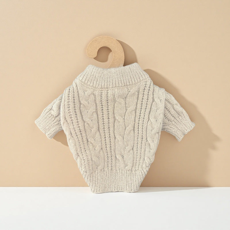 Sweater Dog Cute Pet Warm Clothes Solid Color