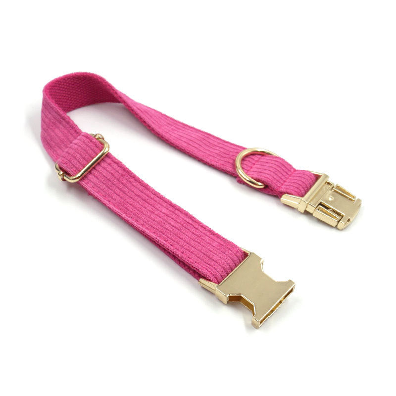 Soft Simple Corduroy Dog Collar