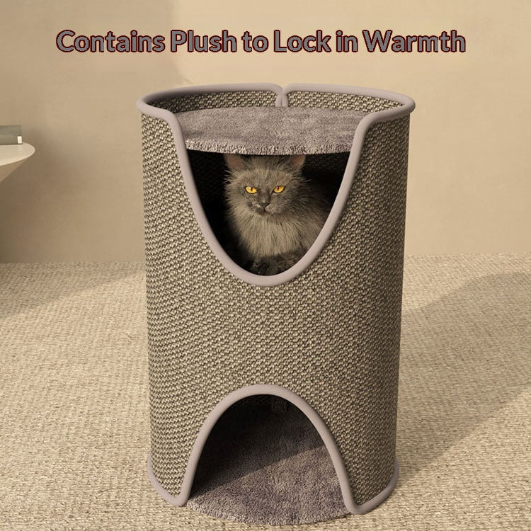 Four-Season Universal Tree-Hole Sisal Scratching Post Cat Climbing Frame