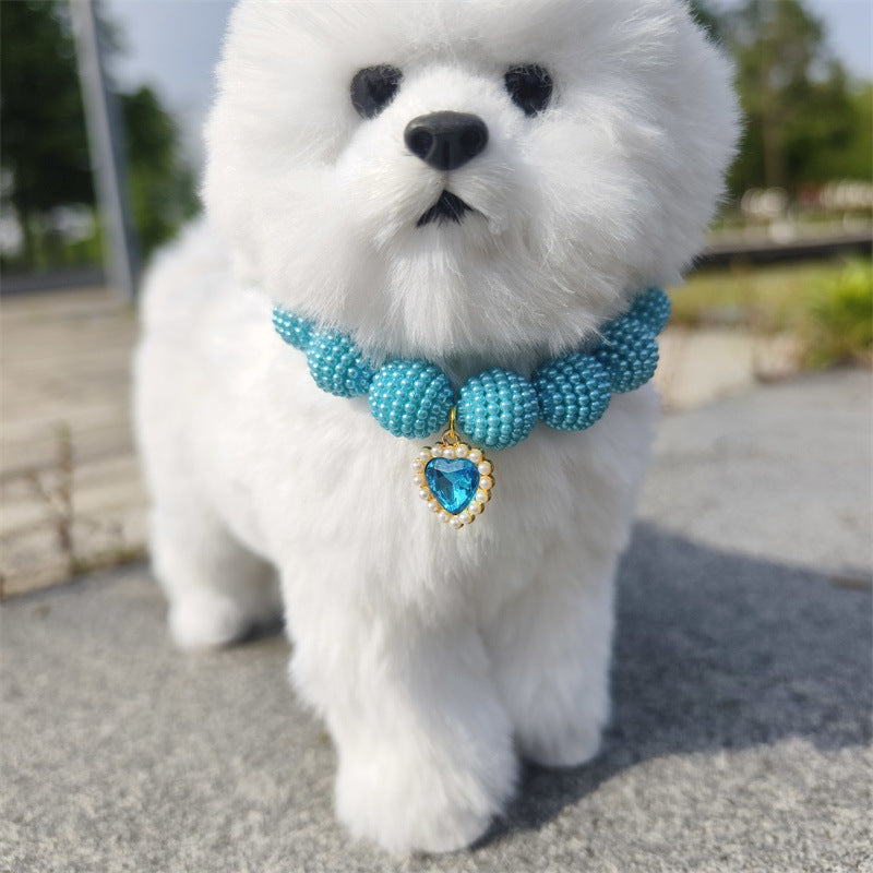 Fashionable Pearl Yangmei-Berry Beaded Dog Necklace