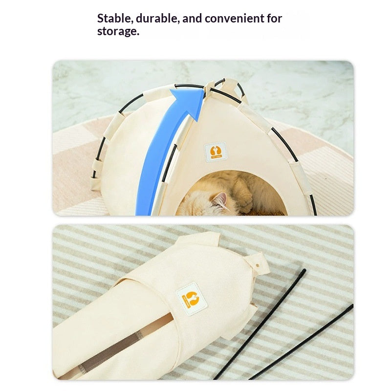Foldable Outdoor Pet Tent Cat Bed.