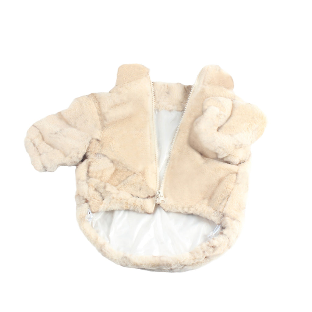 Pet Fur Mink Fur Zip-up Shirt