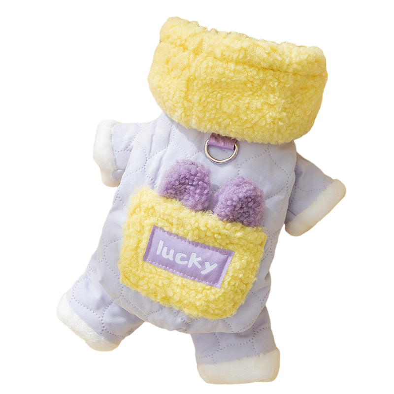 Thick And Warm Pockets For Dogs, Four-legged Cotton Clothes For Cats, Teddy Bichon Frises And Pet Dogs In Autumn And Winter