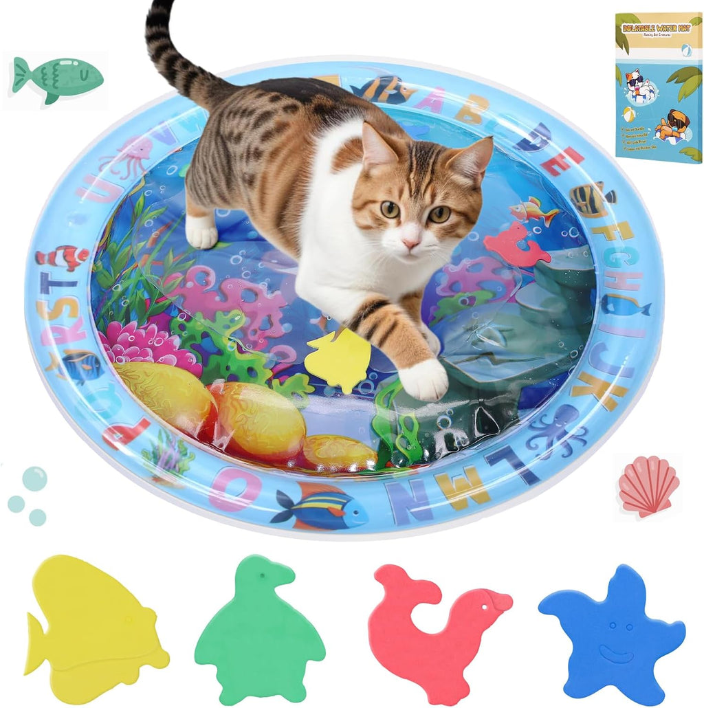 Water Sensory Playmat For Cats Thickened Upgraded Cat Dog Toys Bored Pet Animals Cat Kicker Toys Self Play Mat Interactive Toys Pet Water Sensory Mat