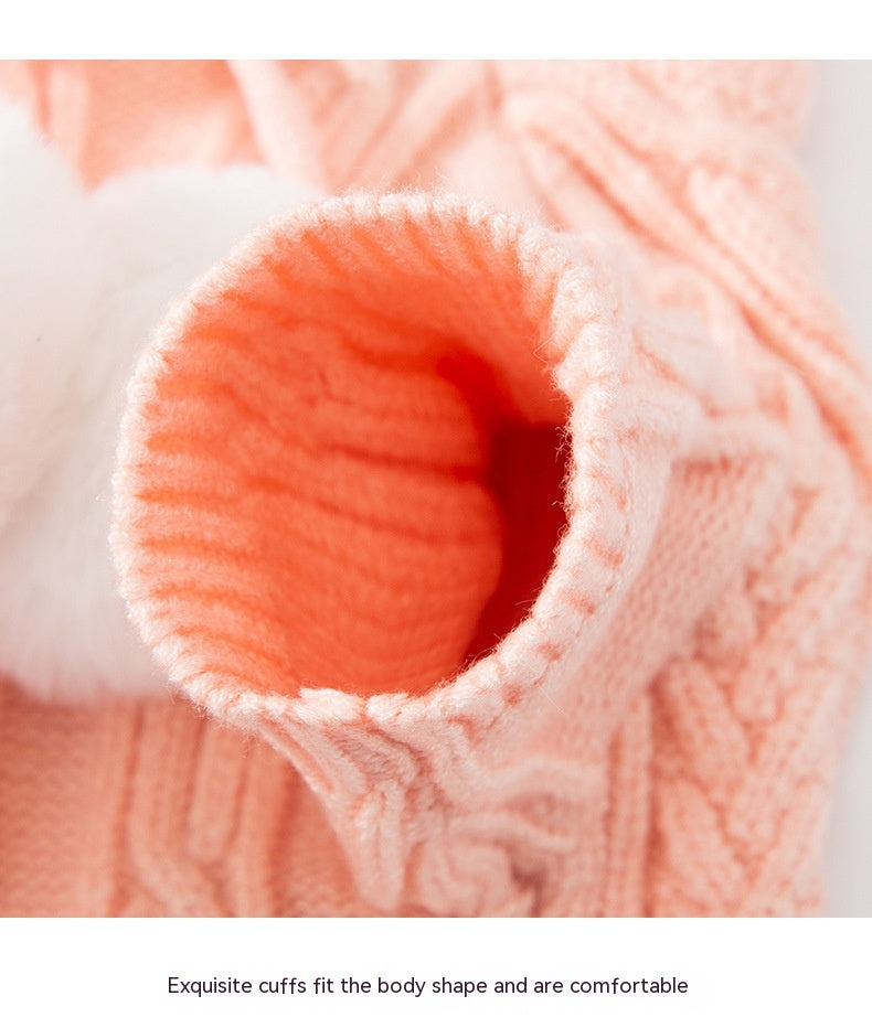 Cat Fur Ball Sweater Two Feet Warm Hooded Dogs Teddy Pet Clothes