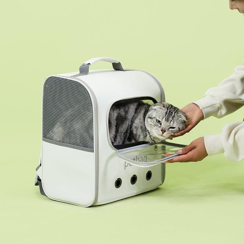Large Capacity Portable Cat Backpack Transparent Window