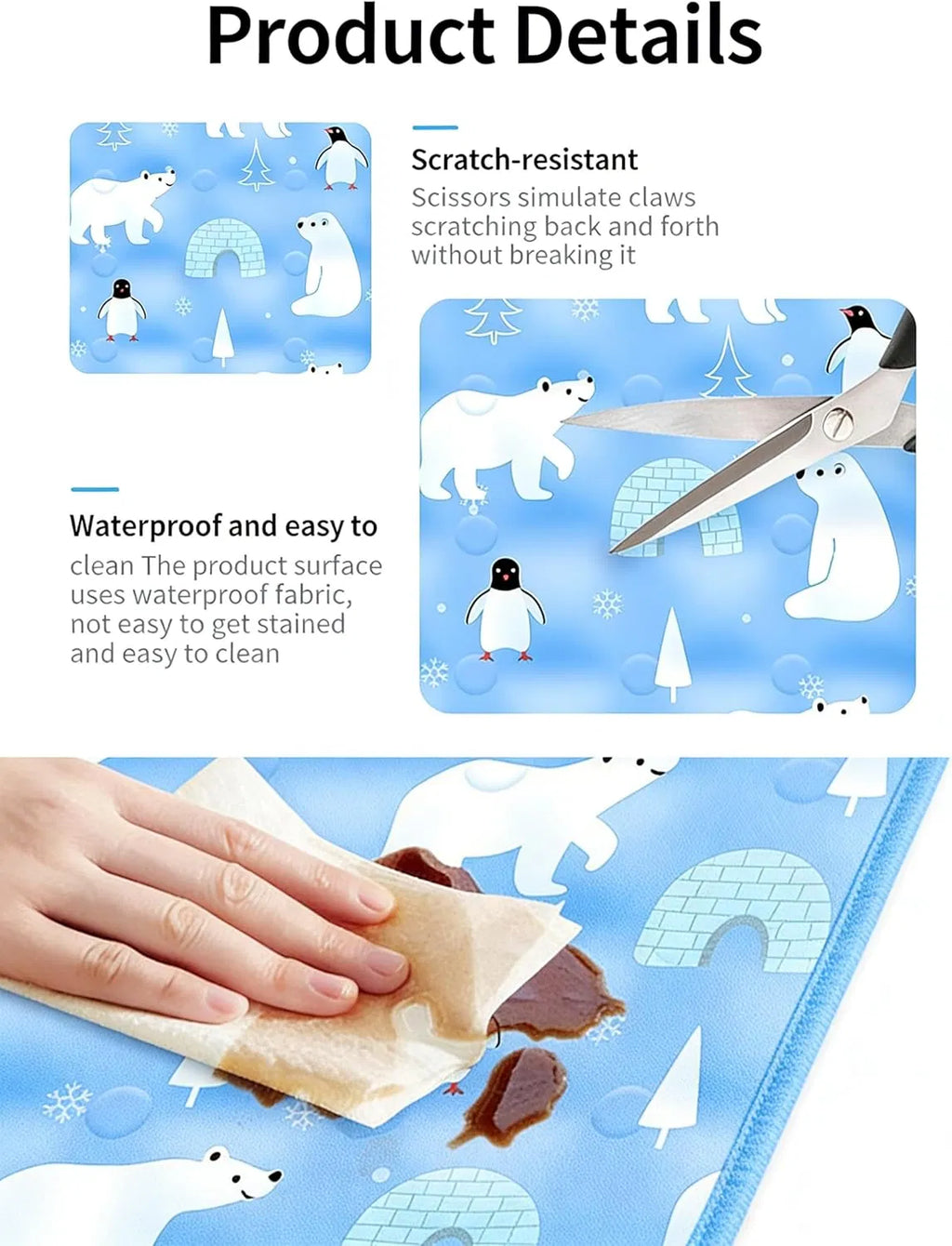 90*60 cm Dog Cooling Mat, New Summer Pet Mats, Portable Pet Cooling Pad for Travel, Washable Gel Coolings Mat for Dogs and Cats Indoor Outdoor
